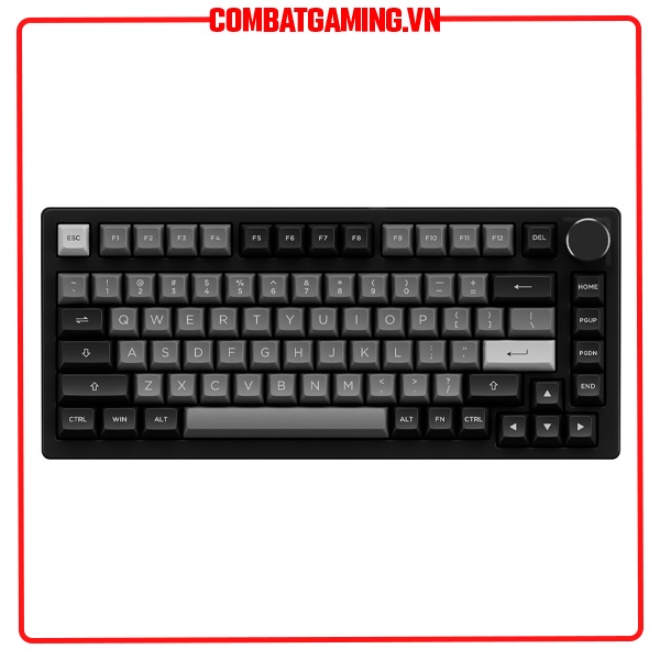 Bàn phím Cơ Không Dây Akko PC75B Plus Black & Silver
