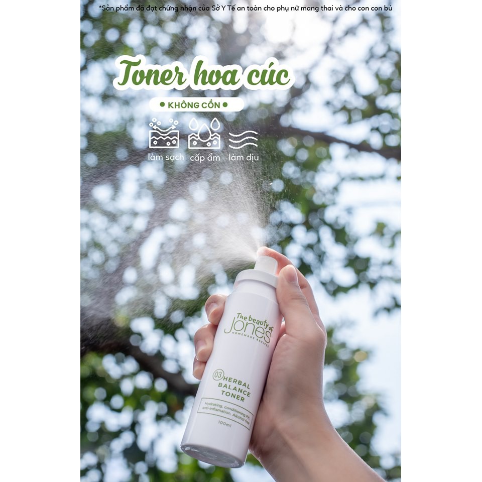 [Mã 153FMCGSALE1 giảm 10% đơn 250K] Toner cấp ẩm da mụn nhạy cảm từ hoa cúc The Beauty of Jones | BigBuy360 - bigbuy360.vn