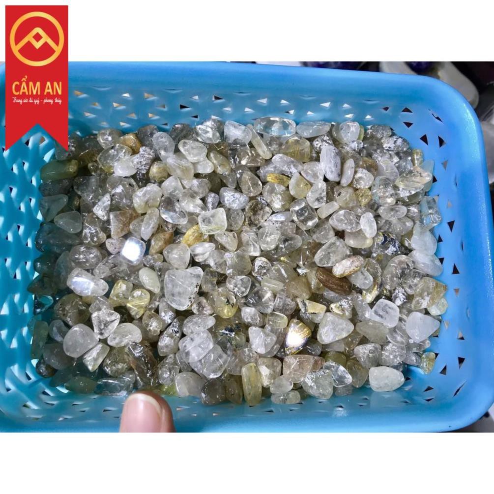 Đá vụn thach anh tóc vàng (100gram)