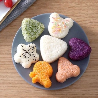 Set 7 khuôn cơm,ép,tạo hình cơm nắm,sushi...nhiều hình