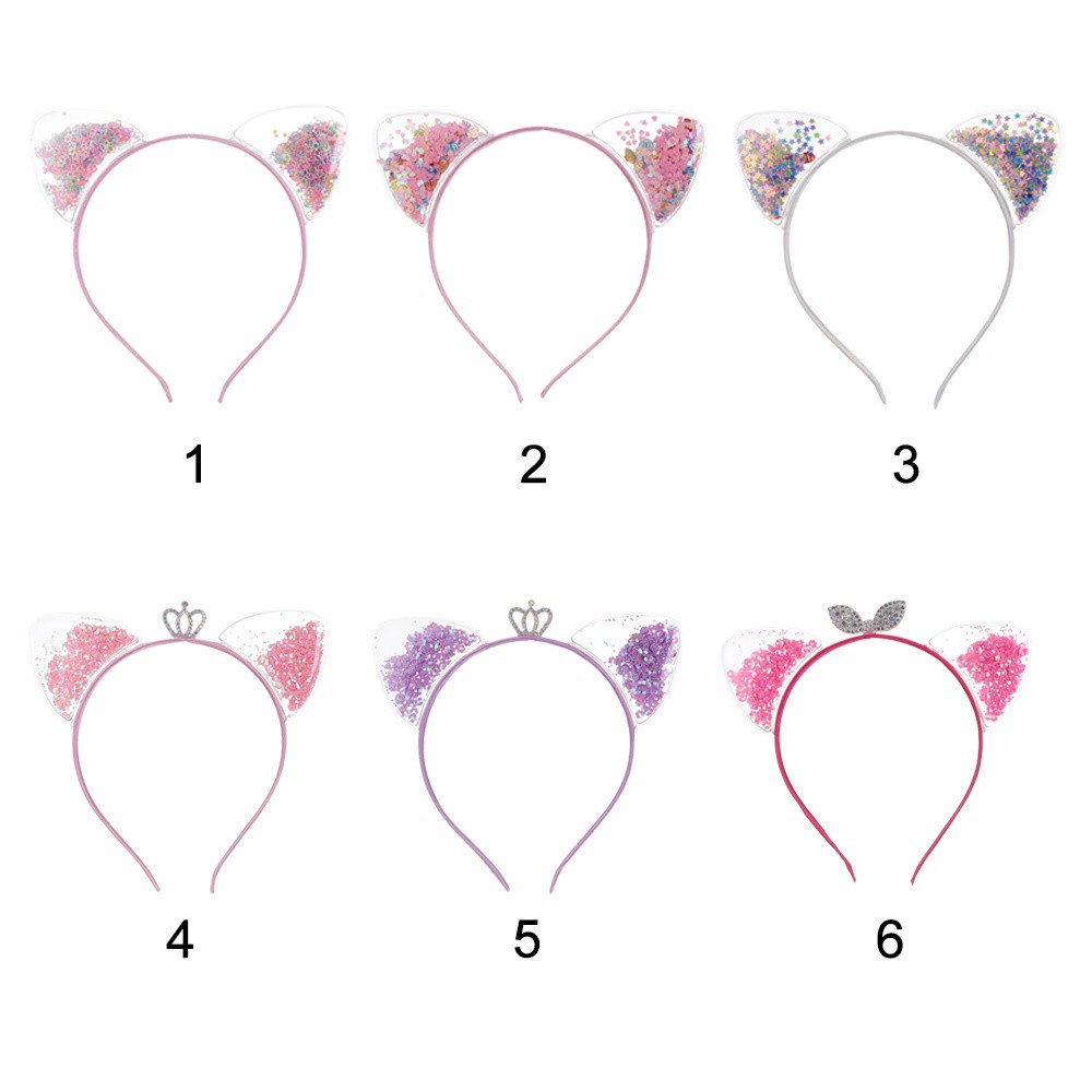 Cài tóc phối tai mèo trong suốt siêu đáng yêu thời trang dành cho nữ