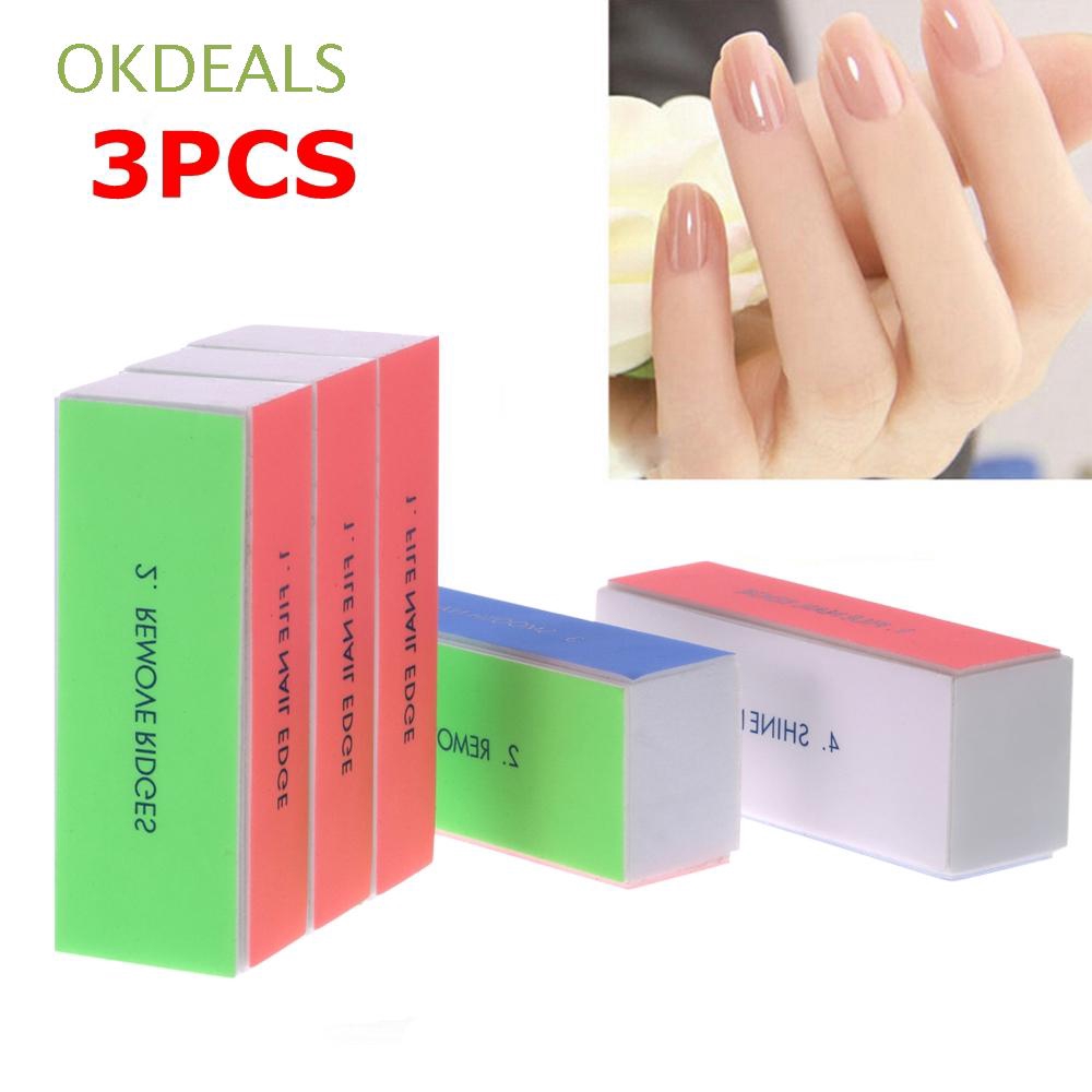 [Hàng mới về] Set 3 dũa móng tay 4 mặt nhiều màu sắc độc đáo