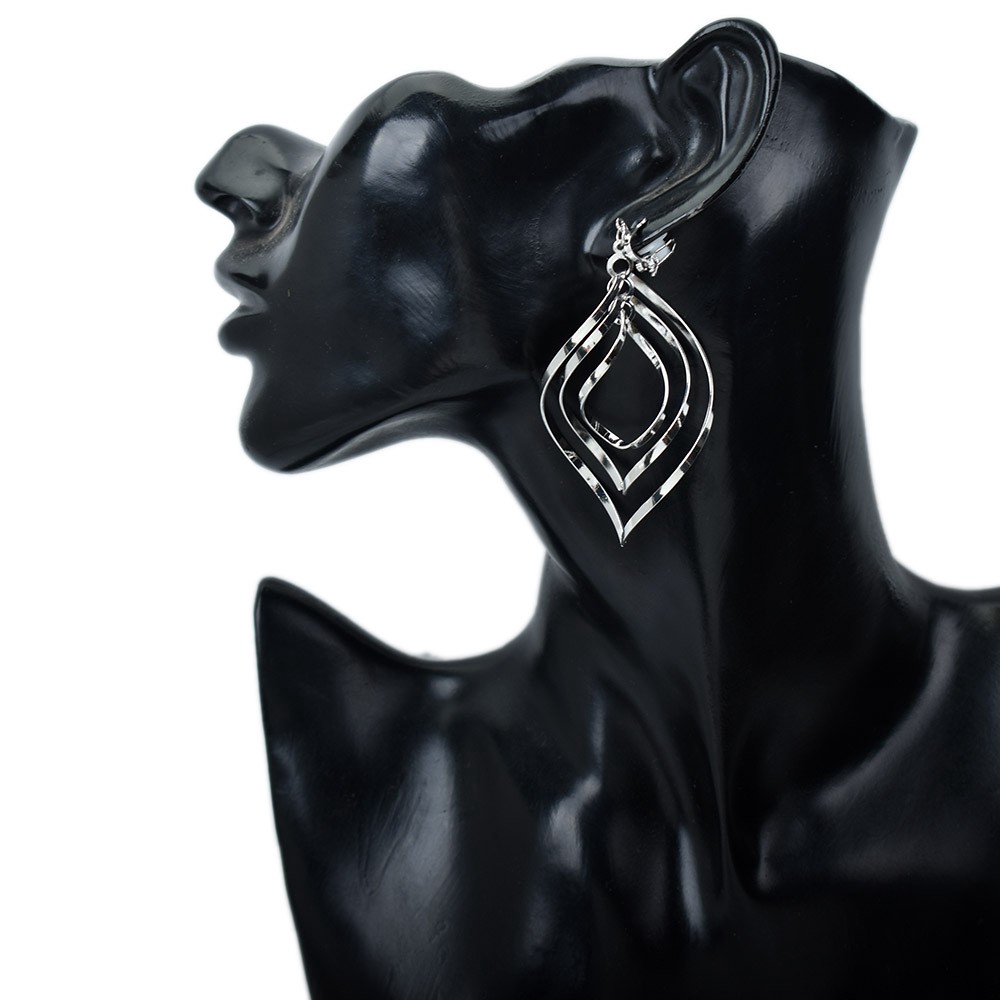 Khuyên tai dạng kẹp không xỏ lỗ kiểu dáng hình học cho nữ