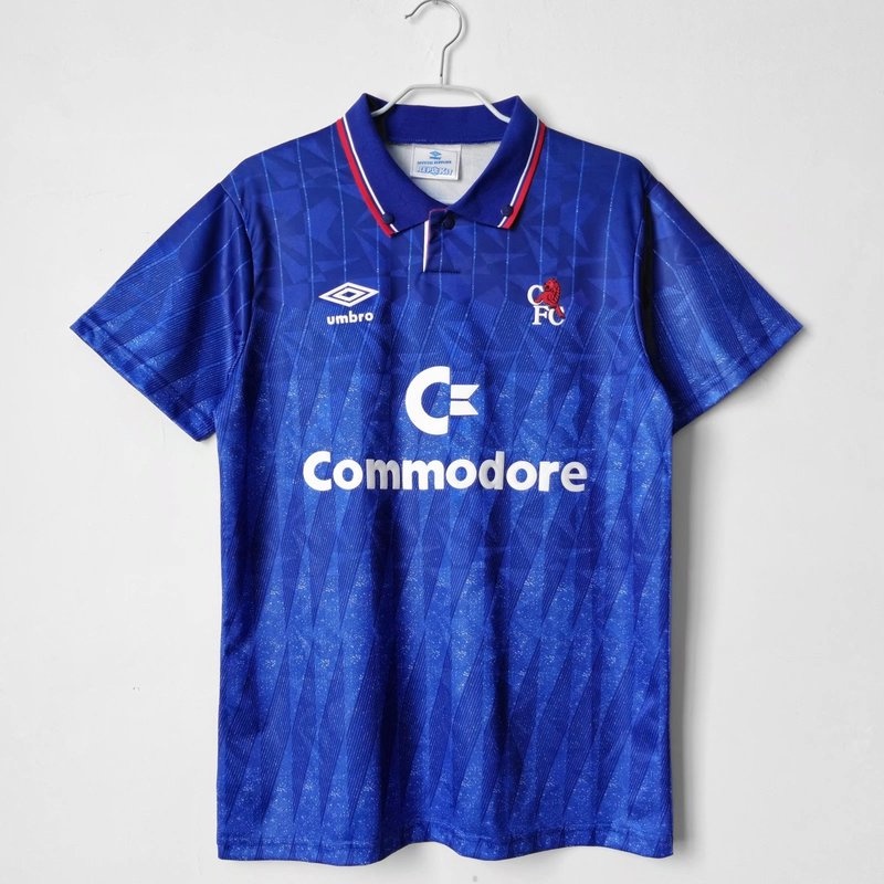 Áo Thun Đá Banh Tay Ngắn Phong Cách Retro Chelsea 1989-91