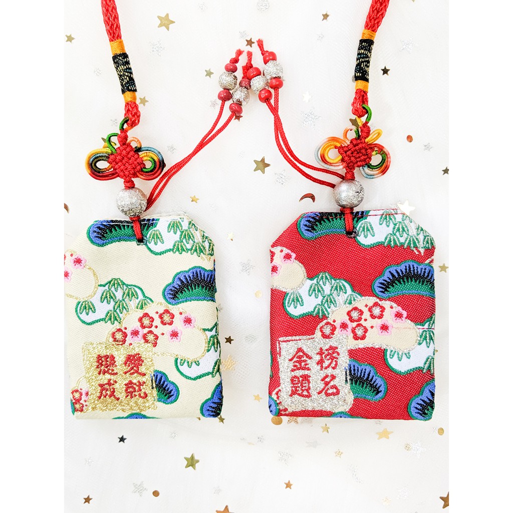 Túi Phước May Mắn Omamori Tặng  Đá Ngũ Sắc