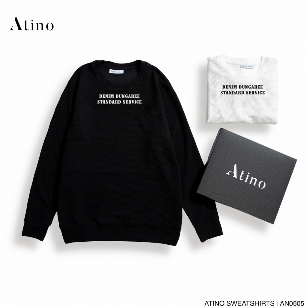 Áo thun dài tay nam DENIM ATINO vải thun cao cấp chuẩn form AN0508