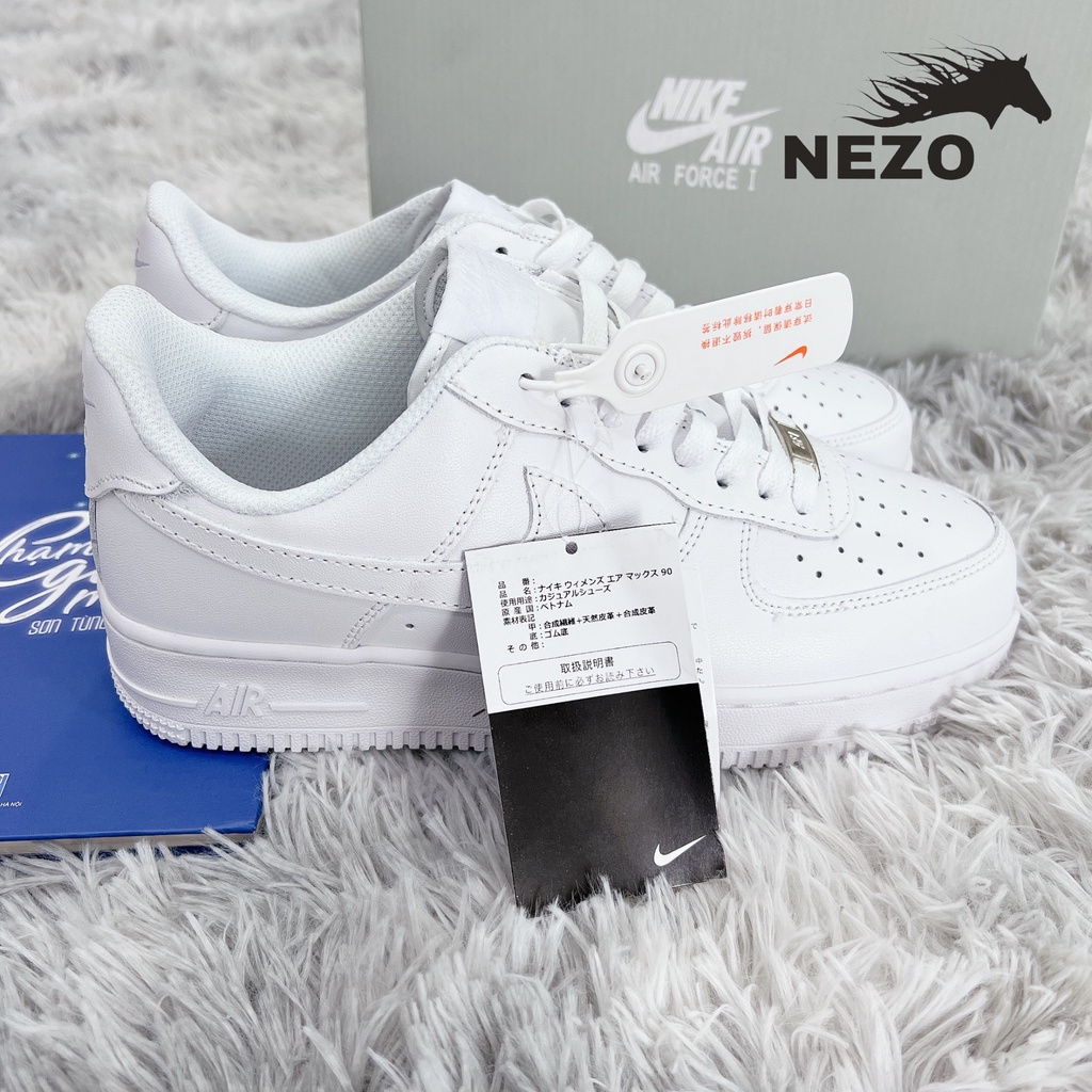 Giày 𝗔𝗙𝟭 𝗡𝗜𝗞𝗘_Trắng Nam Nữ, Giày 𝗡𝗜𝗞𝗘_Air Force 1 All White Full Box Bill