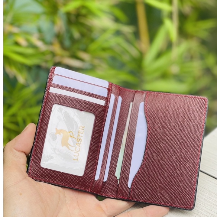 ví nam đứng công sở card da thật nhập khẩu thời trang hàn quốc TV019 card kiếng BH-12 tháng
