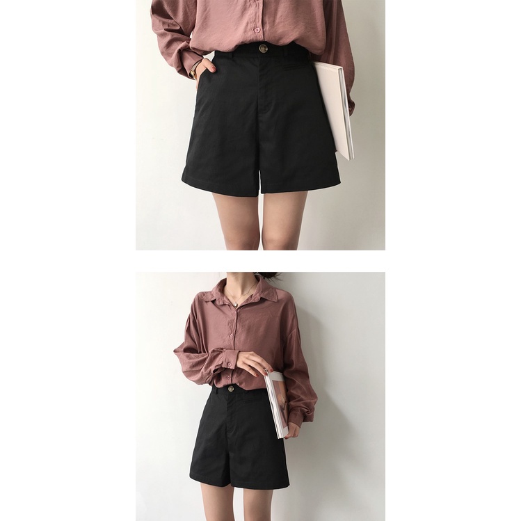 Quần Short Nữ Kaki  Túi Mổ Lưng Cao Ulzzang Phong Cách Hàn Quốc Siêu Xinh PL14 | BigBuy360 - bigbuy360.vn