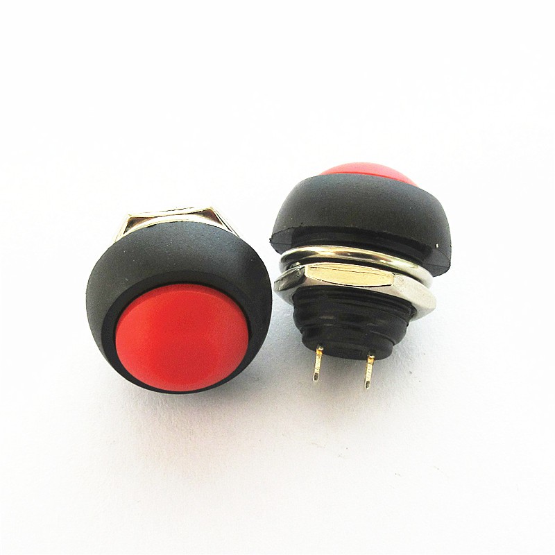 Công tắc nhựa tròn 12mm nhấn nhả siêu ngắn nhiều màu sắc tùy chọn 12V ô tô