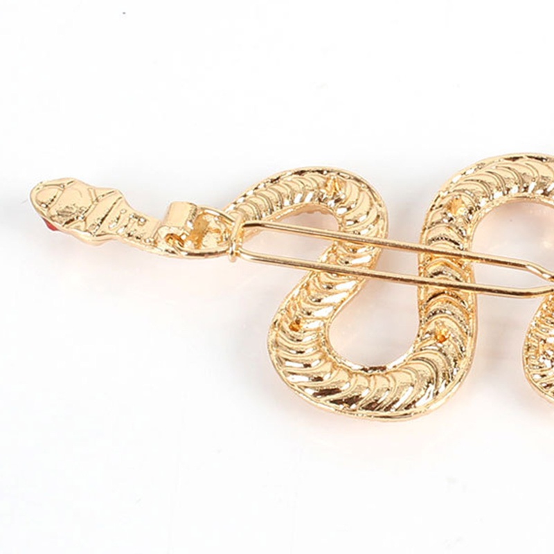 Kẹp Tóc Kim Loại Hình Rắn Phong Cách Punk Cổ Điển Sáng Tạo