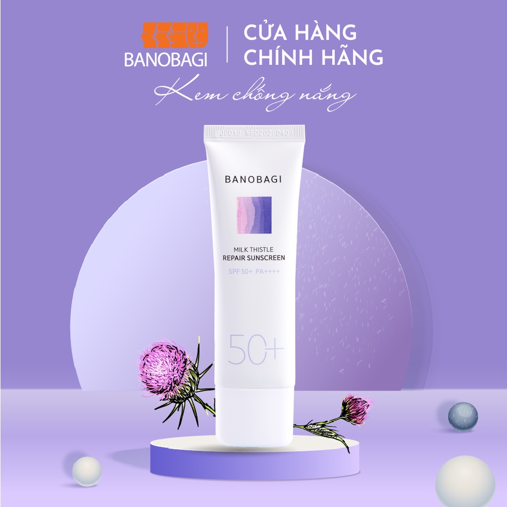 Kem Chống Nắng Cho Da Nhạy Cảm BANOBAGI Milk Thistle Repair Sunscreen 50ml SPF 50+
