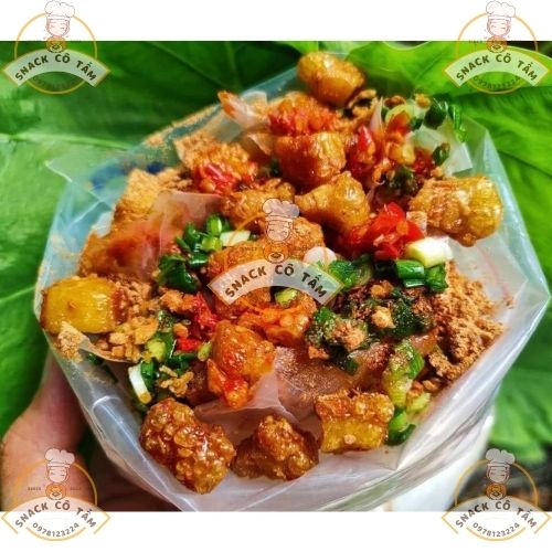 Bánh tráng tóp mỡ phơi sương mỡ hành xé ngũ vị giòn thơm siêu ngon đặc biệt/Snack Cô Tấm