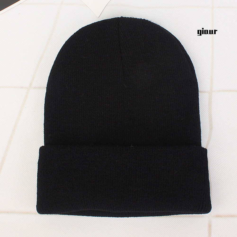 Mũ trùm đầu beanie len dệt kim thời trang thu đông dành cho cả nam và nữ