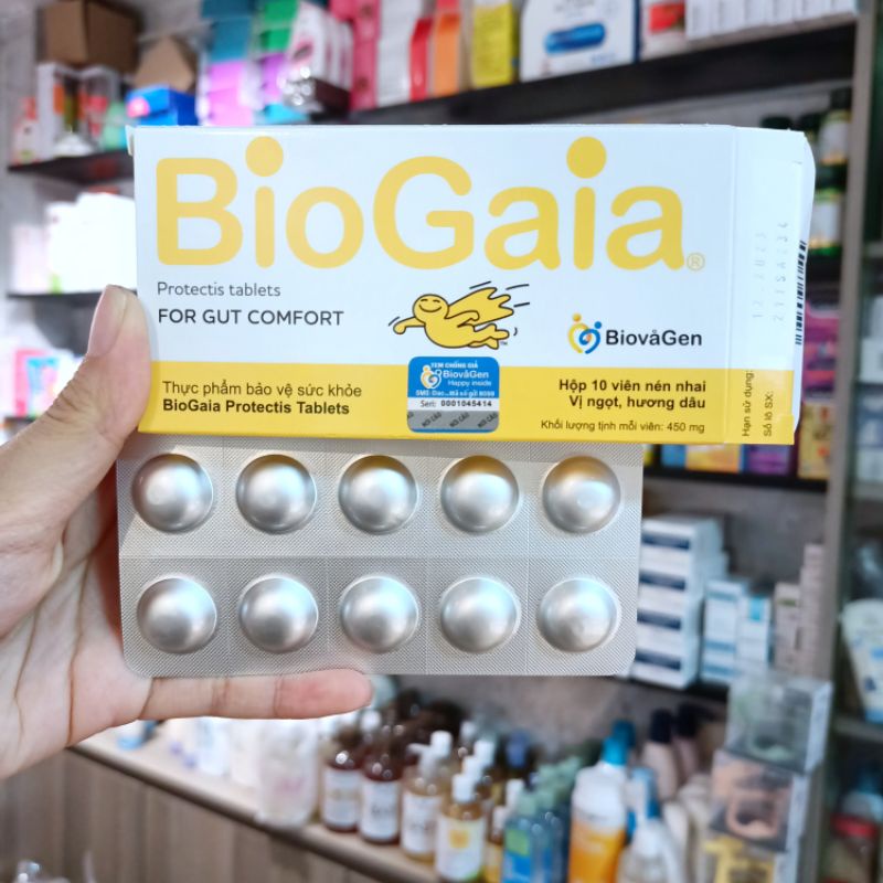 Men Vi Sinh Biogaia Protectics Dạng Viên Nhai Hộp 10 Viên Date 2023