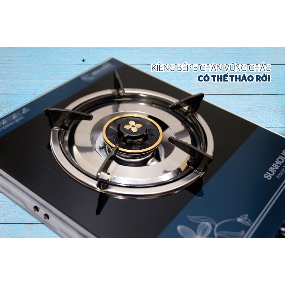 Bếp gas dương đơn kính họng thường Sunhouse SHB212KT