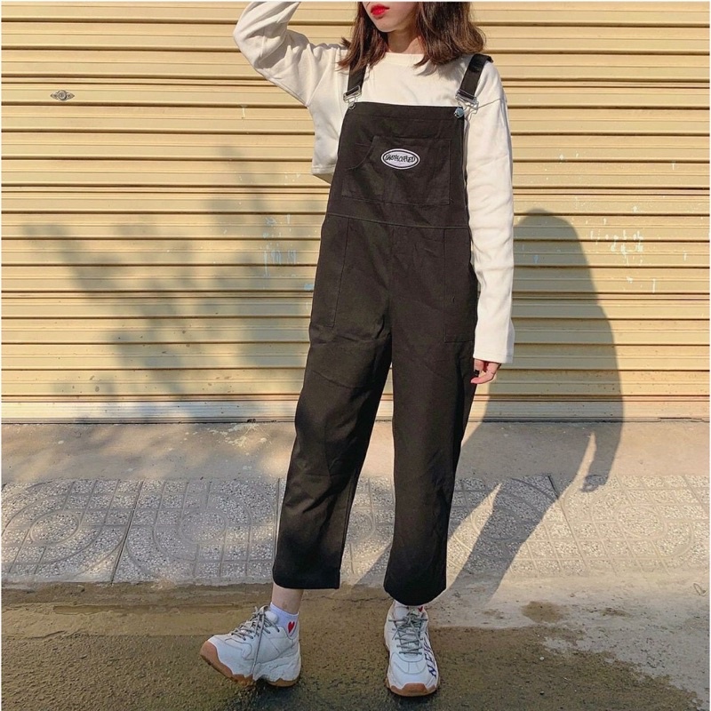 Quần yếm kaki dáng suông Nam/nữ unisex ( chất kaki dày dặn)