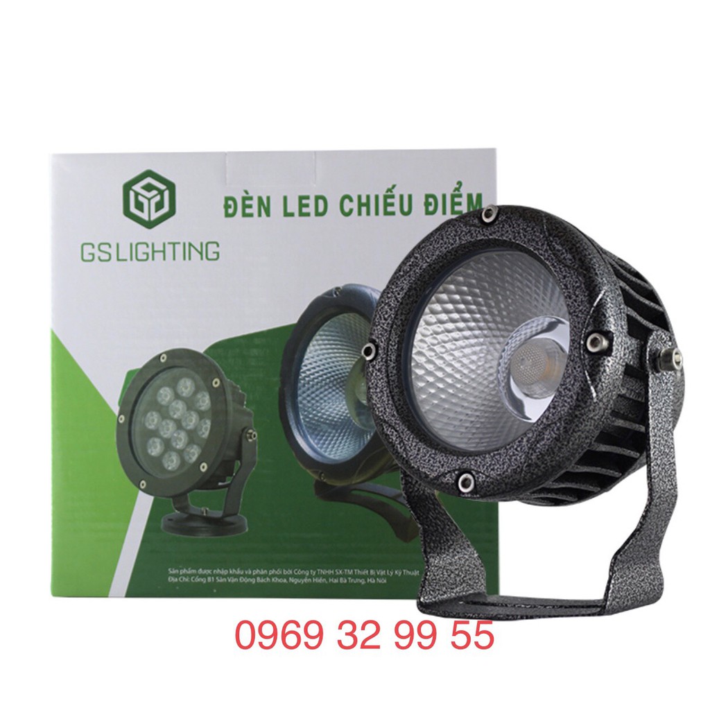 Đèn LED chiếu điểm COB 10W- GSCDC10- GS lighting, Đèn Chiếu Điểm Ngoài Trời. Bảo hành 2 năm