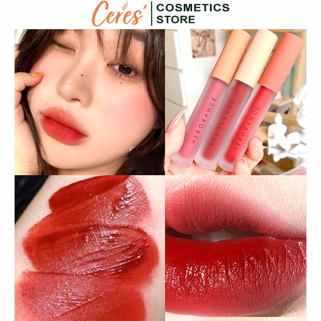 Son Kem Lì 💄𝑭𝒓𝒆𝒆𝒔𝒉𝒊𝒑💄 Son Herorange - Son Dưỡng Kem Lì Nội Địa Trung Set 3 Cây | BigBuy360 - bigbuy360.vn