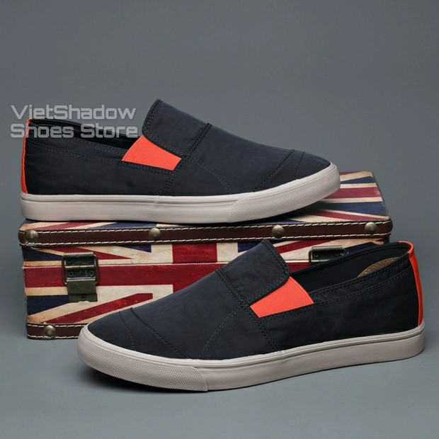 Slip on nam - Giày lười vải nam cao cấp BAODA - Vải polyester chống thấm 3 màu đen, khaki, xanh nhạt - Mã 20037