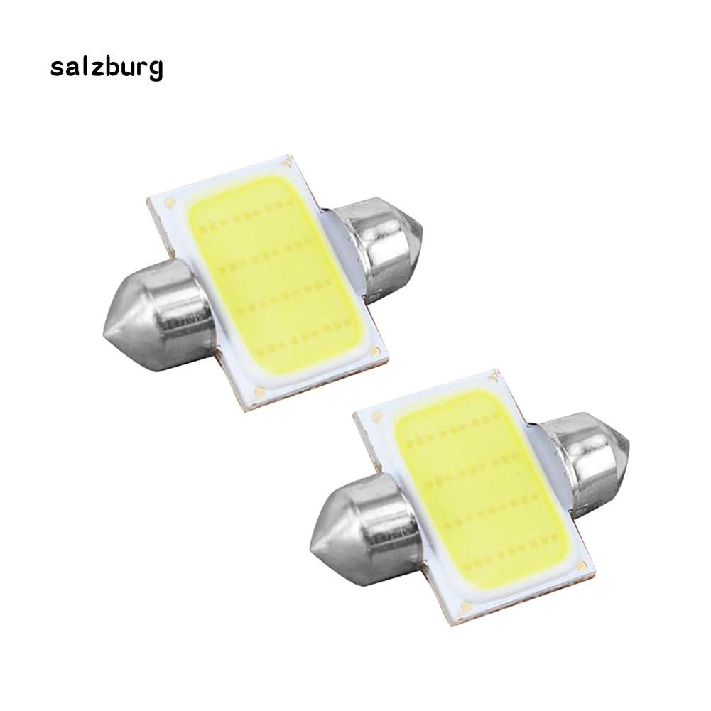 Bộ 2 đèn LED COB 12V ánh sáng trắng cho xe hơi xe tải