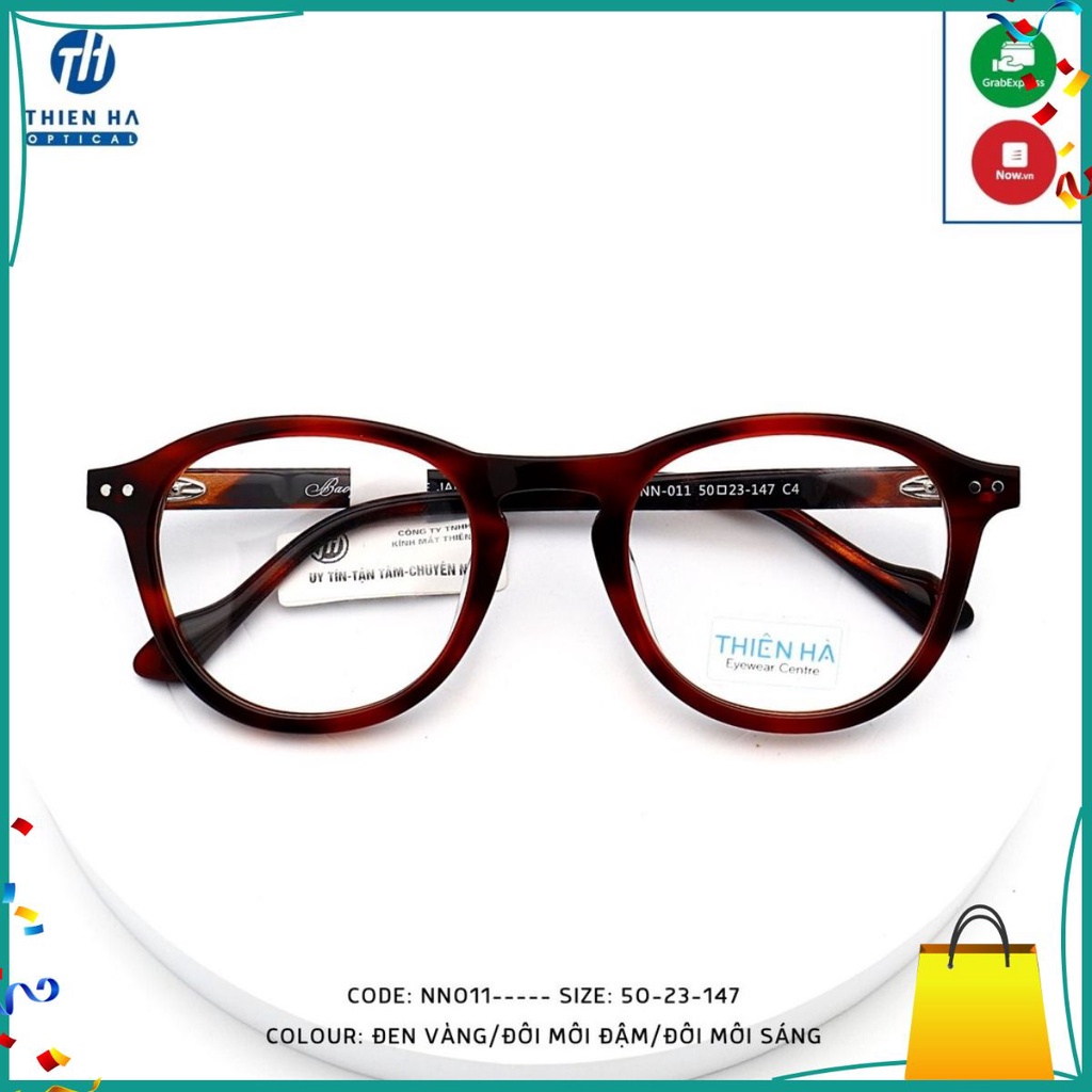 Gọng kính NN011 chất liệu nhựa cao cấp, kiểu dáng ôm mặt, đeo thoải mái, lên dáng cực xinh 50-23-145mm