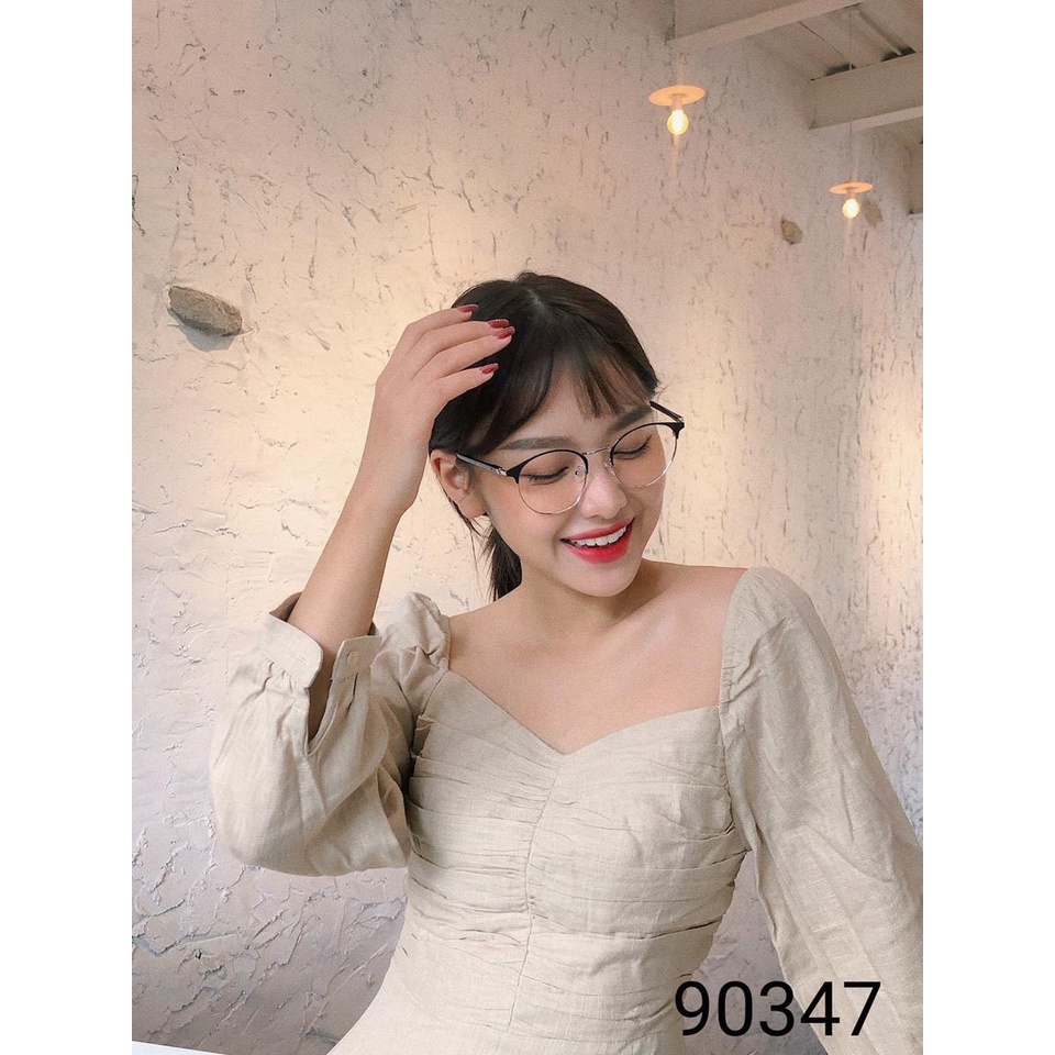Mắt Kính Gọng Cận Form Tròn Lyly G90-73 597 Phong Cách Trẻ Trung Sang Chảnh - Hazo