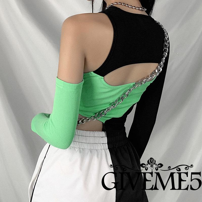 Áo thun nữ thời trang lệch vai độc đáo