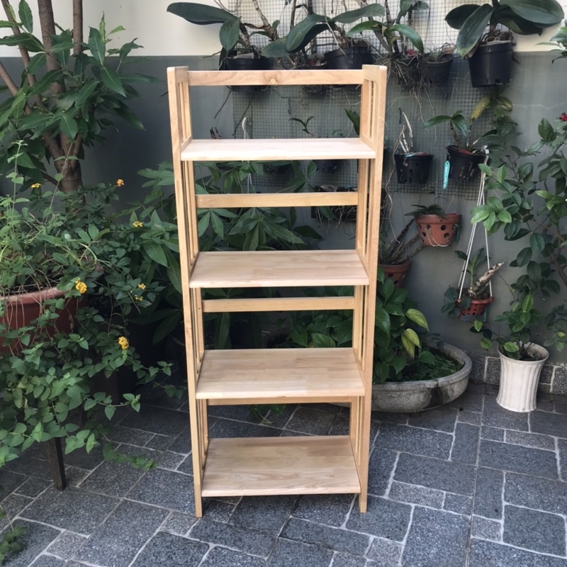 Kệ sách gỗ cao su 4 tầng 50cm