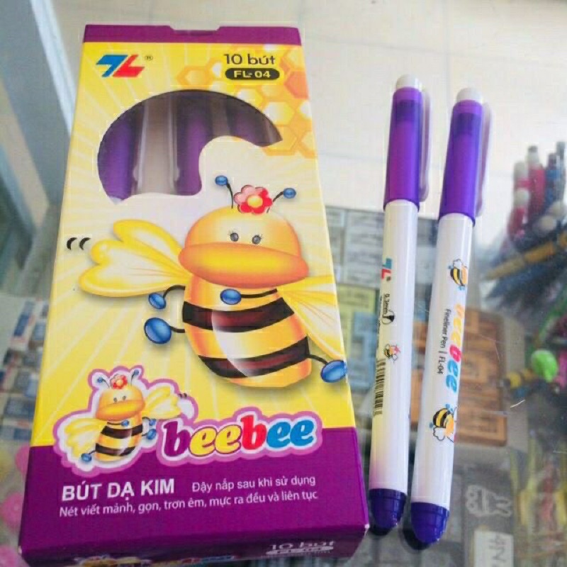 Hộp 10 cây Bút lông kim Beebee Thiên Long  FL-04, Bút dạ kim BeBe - Soleil Home