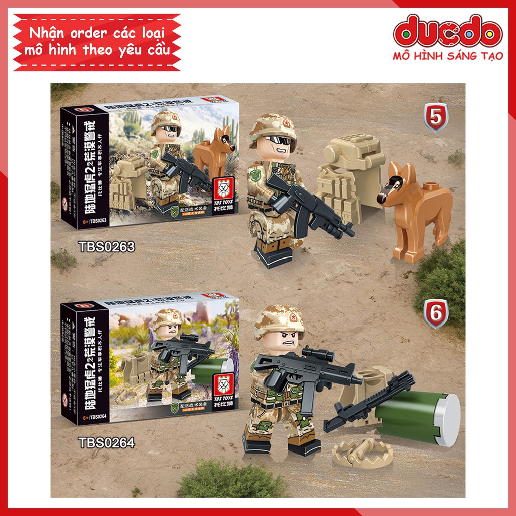 Biệt đội 6 lính cảnh sát SWAT trang bị tối tân nhất - Đồ chơi Lắp ghép Xếp hình Mini Minifigures Army Mô hình TBS 59-64