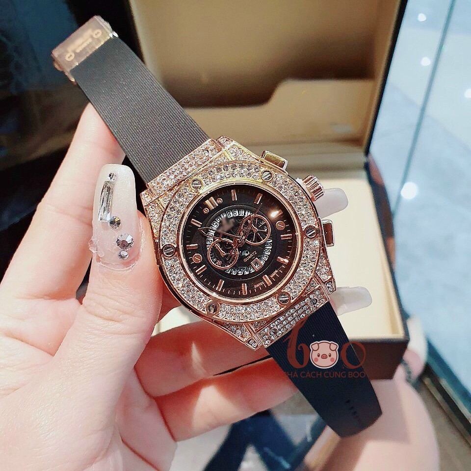 Đồng hồ Nam Nữ Hulot Dây Cao Su Thơm Hương Vanila FULL Đá Sang Trọng | BigBuy360 - bigbuy360.vn