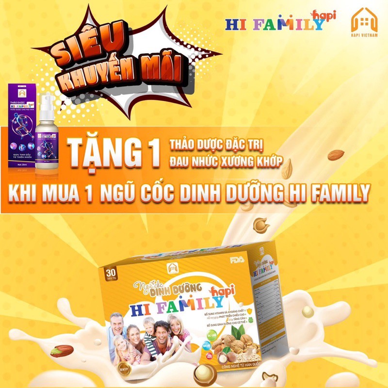 Ngũ Cốc Dinh Dưỡng Cho Mẹ Bầu và Sau Sinh Hi FAMILY- Giúp Sữa Đặc Hơn Dinh Dưỡng Nhiều Hơn, Mẹ ăn Vô Con, Bé Hấp Thu Tốt