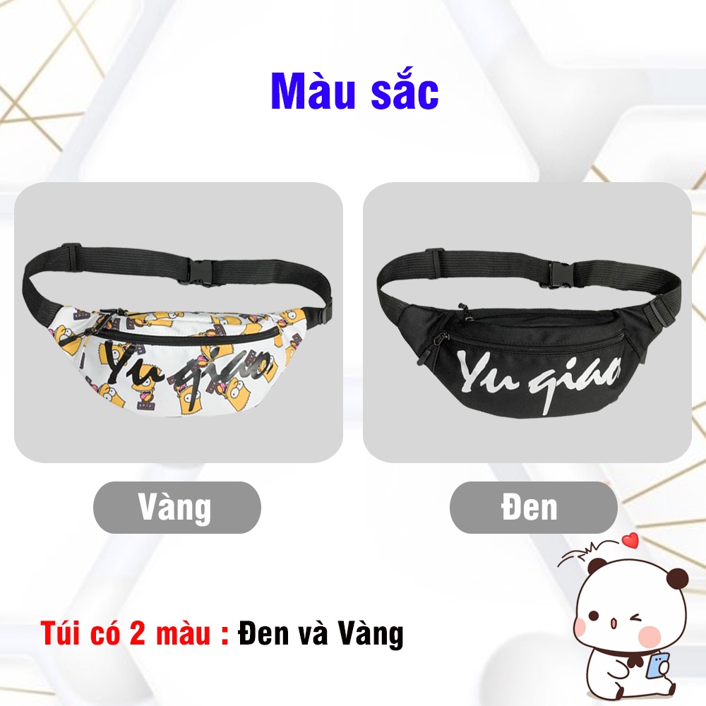 Túi Đeo Chéo Nam Nữ Unisex Túi Bao Tử Đeo Hông Vải Canvas Chống Nước Thời Trang Hot Nhất 2022
