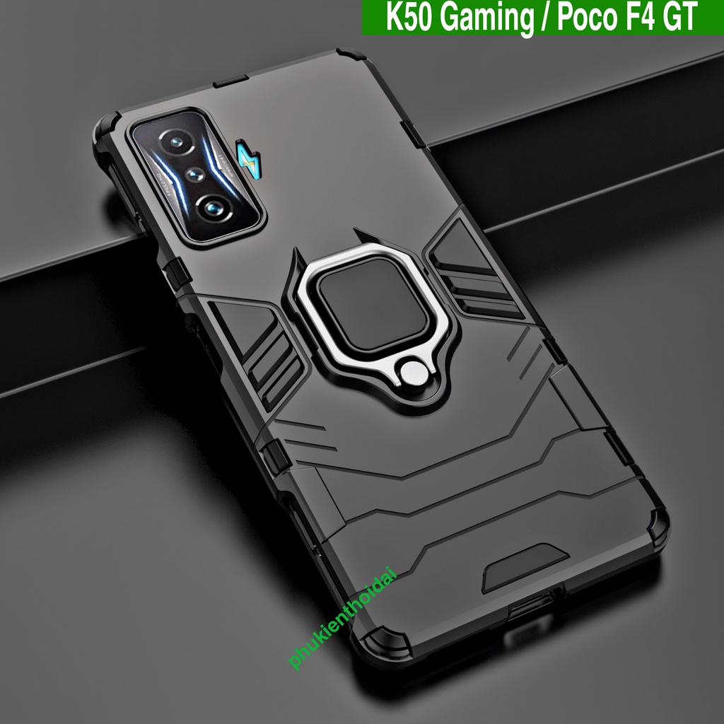 Ốp lưng Iron Man Iring Redmi K50 Gaming / Poco F4 GT chống sốc chống va đập mạnh giá đỡ xem phim