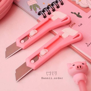 Dao rọc giấy mini màu hồng cute