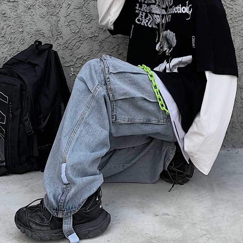 13992 Korean retro Harajuku style loose trend straight jeans | BigBuy360 - bigbuy360.vn