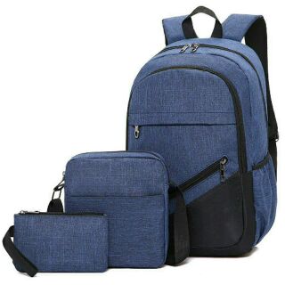 Balo combo 3 món balo nam nữ, balô unisex