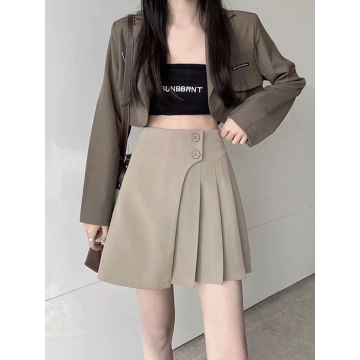 Quần giả váy vingate ulzzang ,vải voan 2 lớp , có lớp quần trong