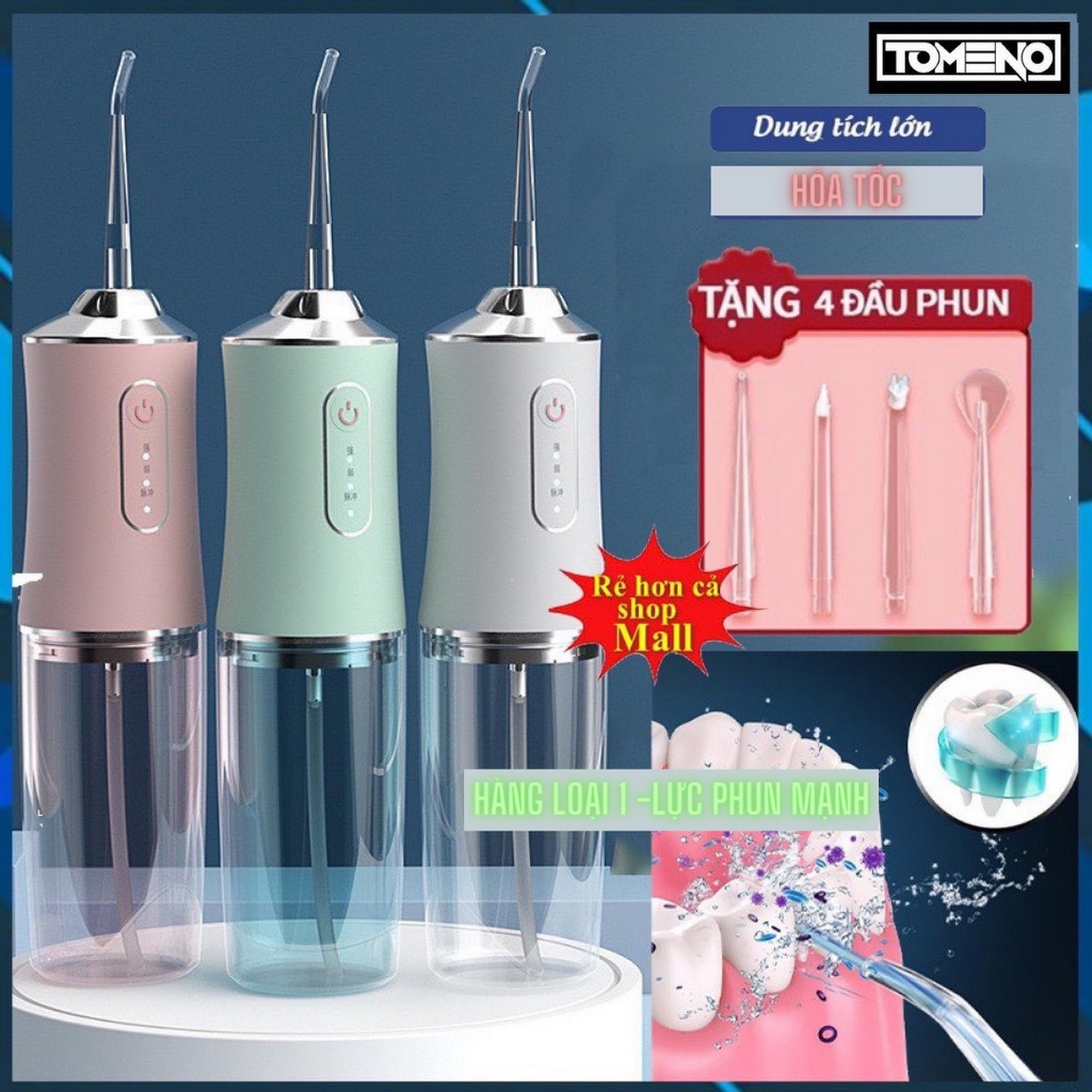 Máy Tăm Nước Oral Irigator bảo hành 12 tháng -Tặng 4 vòi phun