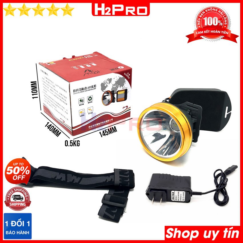 Đèn Pin Đội Đầu Siêu Sáng 150W Shangyuan 1600 Xa 500m Pin Trâu 10400Mah-Chống Nước, Ánh Sáng Vàng Hoặc Trắng-H2Pro Tech