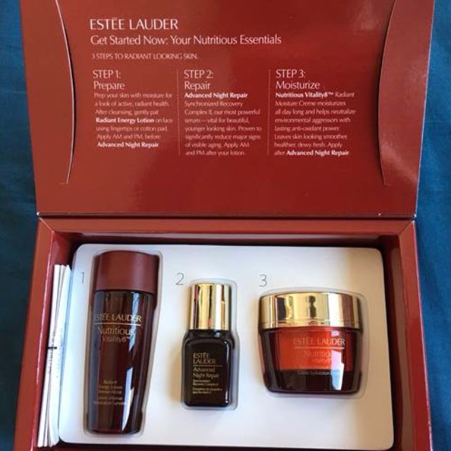 Sét dưỡng da mini ESTEE LAUDER NUTRITIOUS REVIEW!!