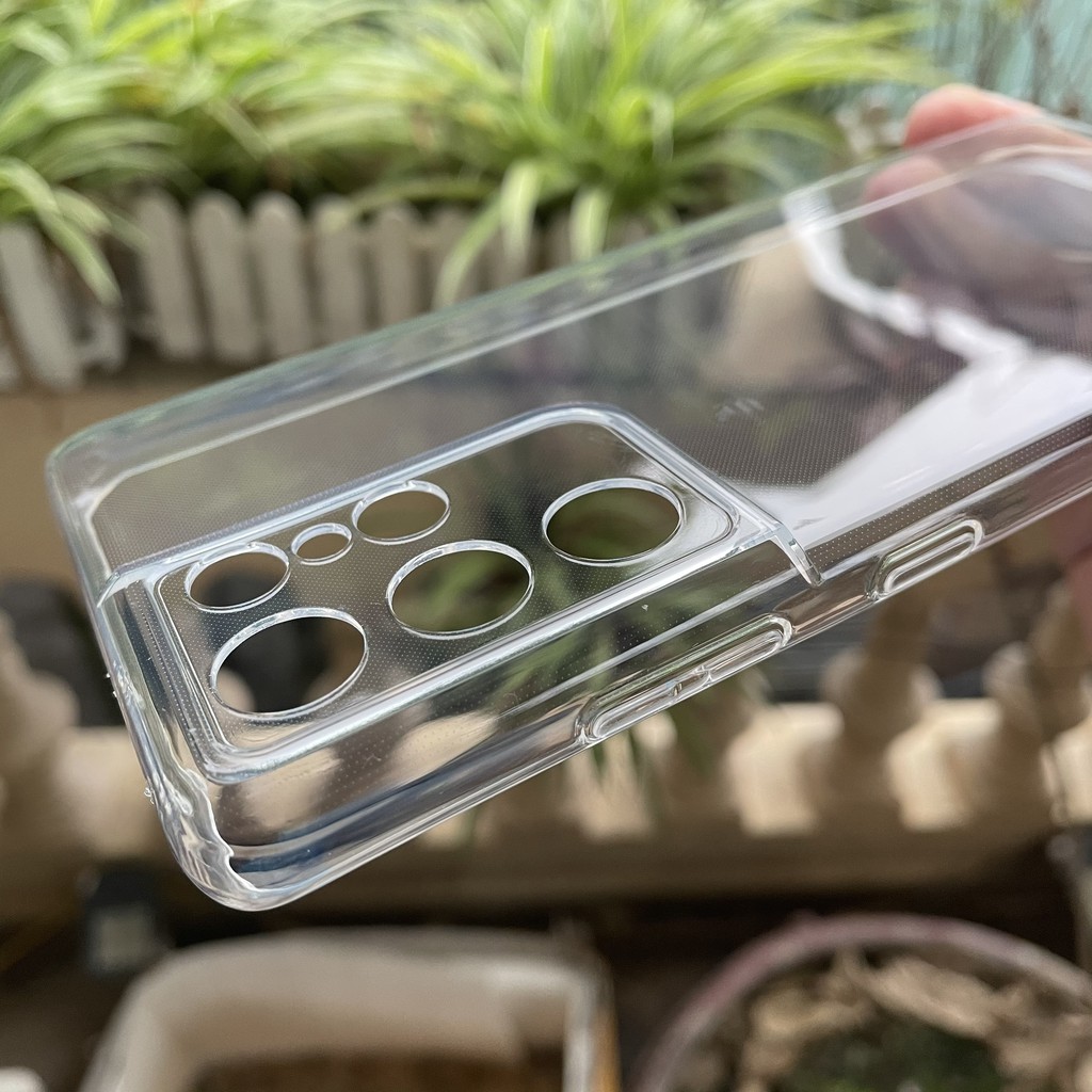 Ốp lưng Galaxy S23 Ultra, S22 Ultra, S21 FE ,S21 Ultra silicon TPU trong suốt hãng GOR có gờ cao bảo vệ camera