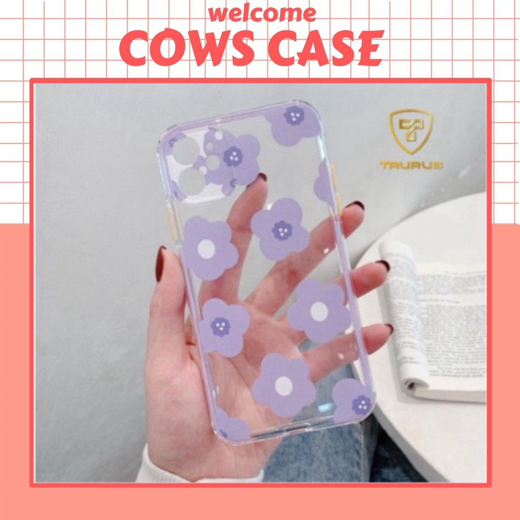 Ốp Hoa Tím Lưng Trong dành cho Iphone XS MAX/iP11/iP11Pro Max