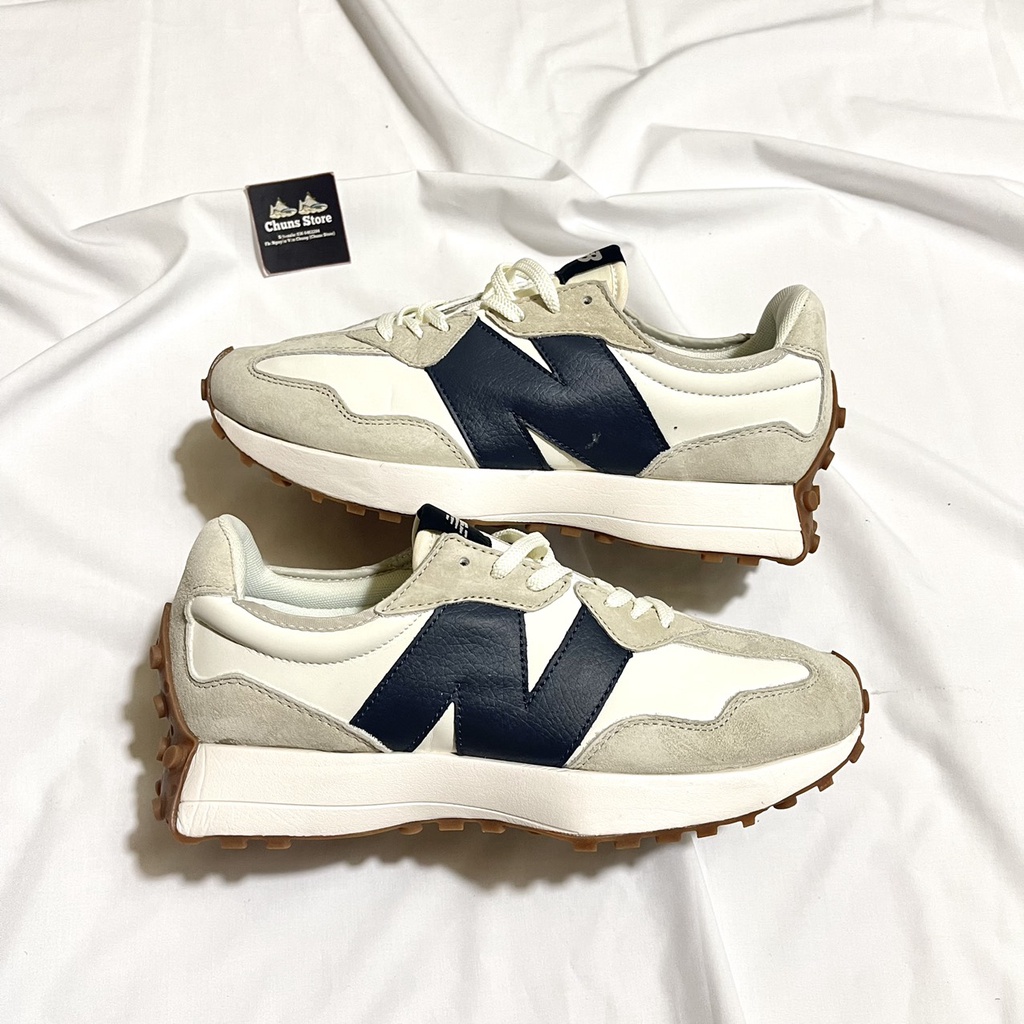 giày Newbalance crt 550,530,300 xám N đen, giày NB 327 crt N đen đế nâu cao cấp