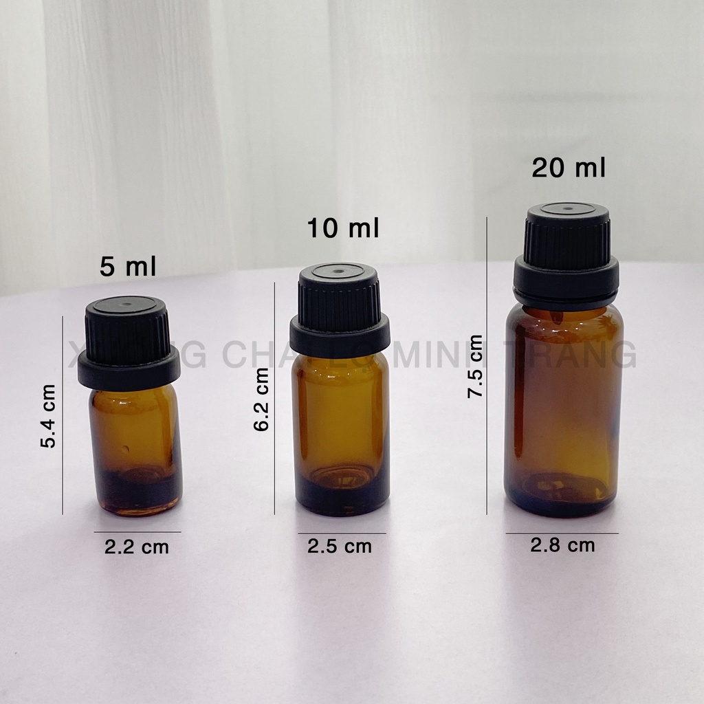 Lọ Đựng Tinh Dầu 🏵️ Lọ Thủy Tinh Nắp Vặn Nhỏ Giọt 5ML/10ML Dùng Chiết Tinh Dầu, Serum, Mỹ Phẩm Du Lịch Tiện Lợi