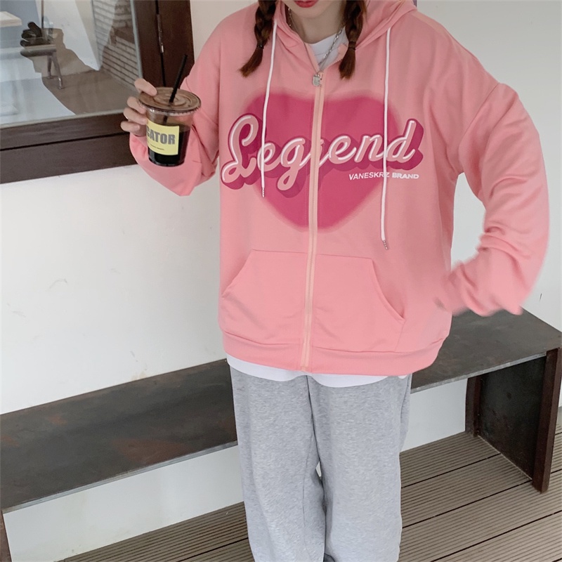 SUXI Áo Khoác Hoodie In Chữ Thời Trang Nữ Tính