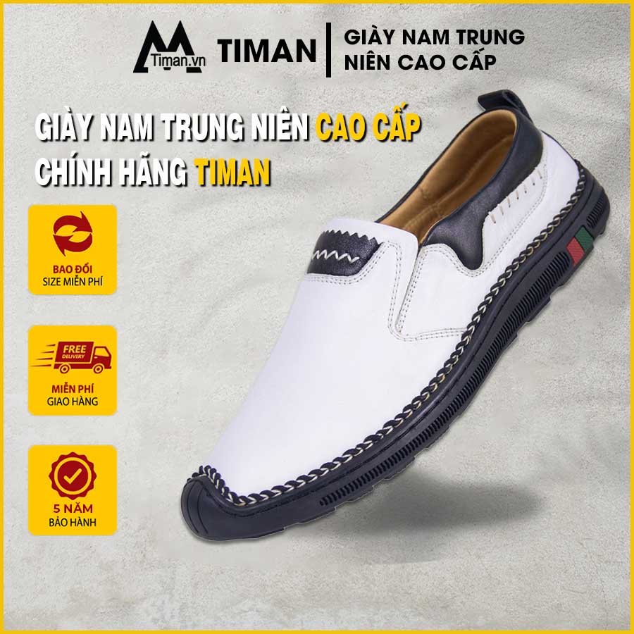 Giày Nam Trung Niên Cao Cấp, Hàng Hiệu, Chính Hãng, mới, đẹp. 04/2022 - Timan NT80