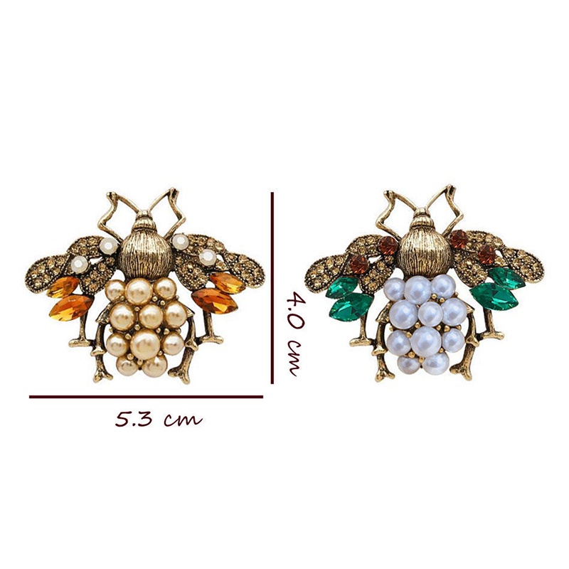 Trâm Cài Áo Hình Con Ong Bằng Kim Loại Đính Ngọc Trai Giả Cổ Điển 2022 Mới