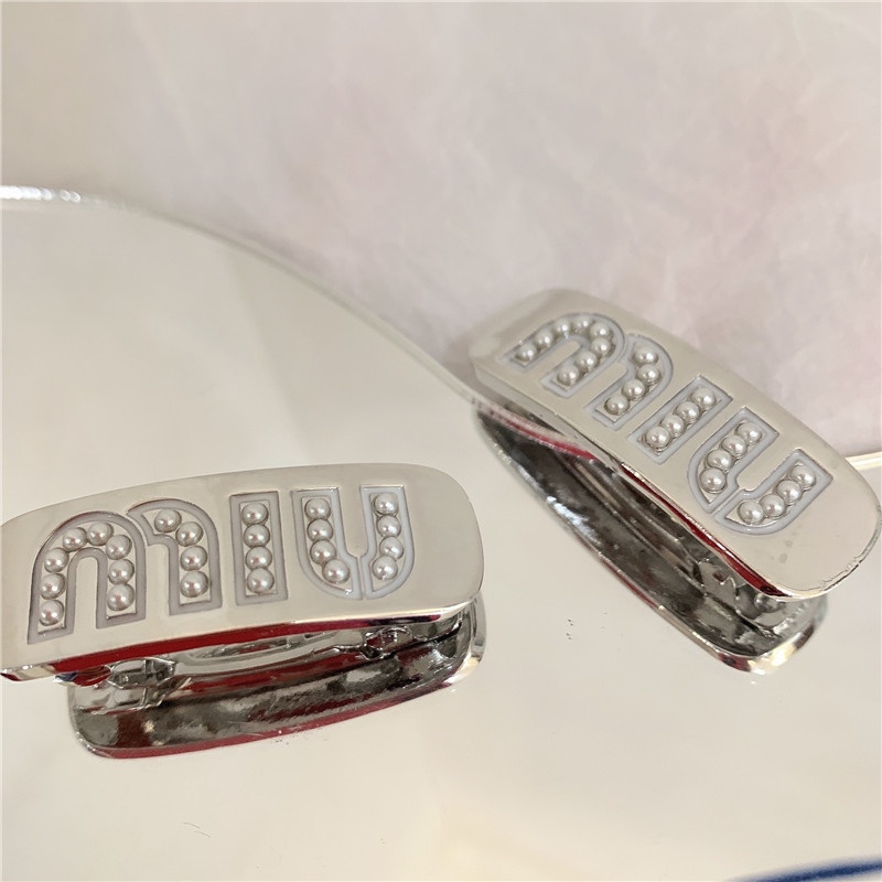 Kẹp tóc mini đính đá/ ngọc trai hình chữ phong cách công chúa dễ thương cho nữ